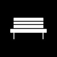 Bench Glyph Inverted Icon Design vector