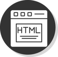 html glifo sombra circulo icono diseño vector