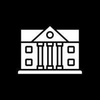 Bank Glyph Inverted Icon Design vector