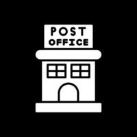 Post Office Glyph Inverted Icon Design vector