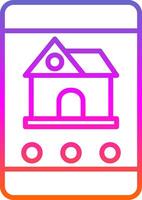 Real Estate App Line Gradient Icon Design vector