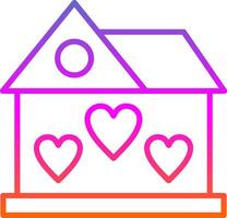 Dream House Line Gradient Icon Design vector