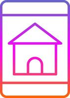 Find Home OnLine Circle Multi Circle Line Gradient Icon Design vector