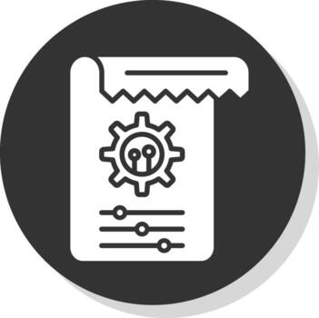 Tasks Glyph Shadow Circle Icon Design vector