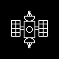 Hubble Space Telescope Line Inverted Icon Design vector