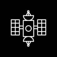 Hubble Space Telescope Line Inverted Icon Design vector