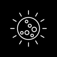 Sun Line Inverted Icon Design vector