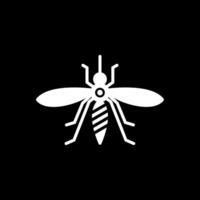 mosquito glifo invertido icono diseño vector