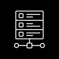 Database Line Inverted Icon Design vector