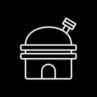 Observatory Line Inverted Icon Design vector