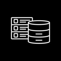 Databases Line Inverted Icon Design vector