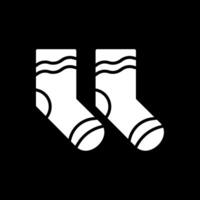 Socks Glyph Inverted Icon Design vector