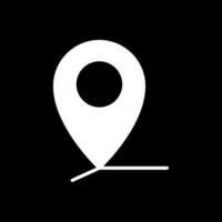 Location Glyph Inverted Icon Design vector