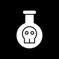 Poison Glyph Inverted Icon Design vector