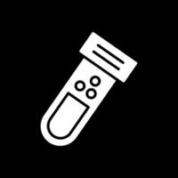 Test Tube Glyph Inverted Icon Design vector