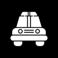 Police Car Glyph Inverted Icon Design vector