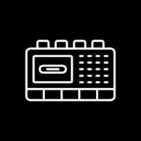 Tape Recorder Line Inverted Icon Design vector