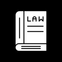 Law Book Glyph Inverted Icon Design vector