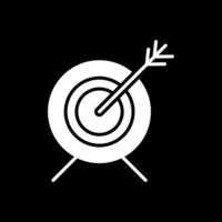 Target Glyph Inverted Icon Design vector