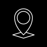 Location Line Inverted Icon Design vector