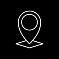 Location Line Inverted Icon Design vector