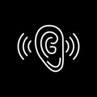 Listening Line Inverted Icon Design vector