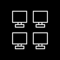 Monitors Line Inverted Icon Design vector