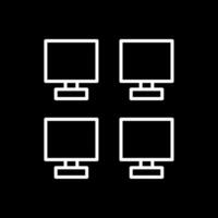 Monitors Line Inverted Icon Design vector