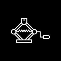 Car Jack Line Inverted Icon Design vector