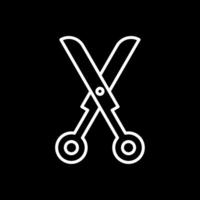 Scissors Line Inverted Icon Design vector