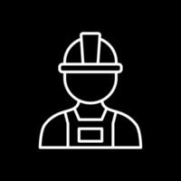 Electrician Line Inverted Icon Design vector