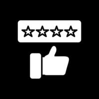 Rating Glyph Inverted Icon Design vector