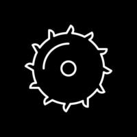 Saw Blade Line Inverted Icon Design vector