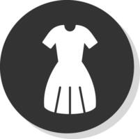 Dress Glyph Shadow Circle Icon Design vector