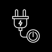 Power Button Line Inverted Icon Design vector