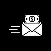 Bribe Glyph Inverted Icon Design vector