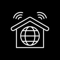 Internet Connection Line Inverted Icon Design vector