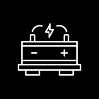 Car Battery Line Inverted Icon Design vector