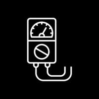 Voltage Indicator Line Inverted Icon Design vector