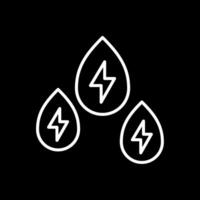 Hydro Power Line Inverted Icon Design vector