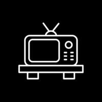 Tv Line Inverted Icon Design vector