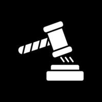 Gavel Glyph Inverted Icon Design vector