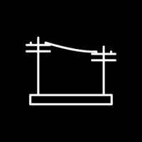 Línea eléctrica invertido multi circulo línea invertido icono diseño vector