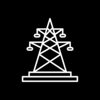 Electric Line Inverted Icon Design vector