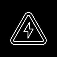 Electrical Danger Sign Line Inverted Icon Design vector
