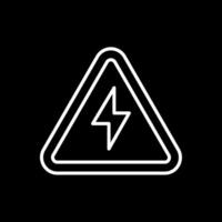 Electrical Danger Sign Line Inverted Icon Design vector