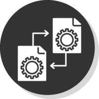 File Management Glyph Shadow Circle Icon Design vector