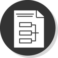 Infographic Glyph Shadow Circle Icon Design vector