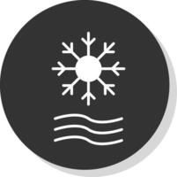 Defrost Glyph Shadow Circle Icon Design vector