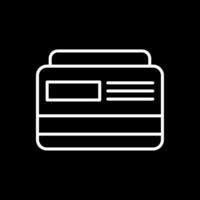 Debit Card Line Inverted Icon Design vector